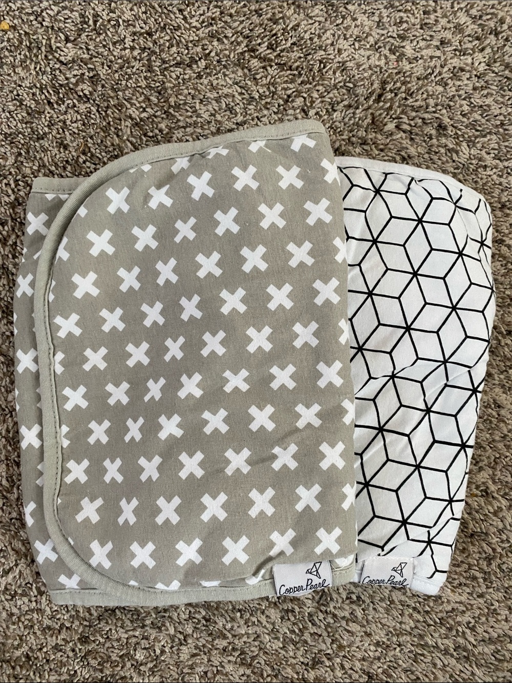 Copper Pearl 2-pack Burp Cloths
